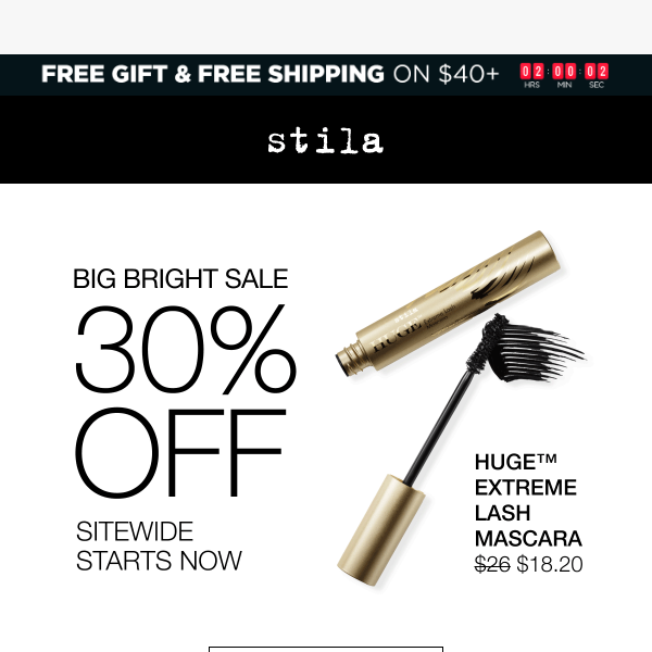 30% Off and Free Mini Eye Liner