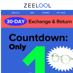 Only 1 Day Left! 💥Selected Glasses down to $3!