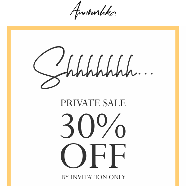 72hr Private Sale…by invitation only.