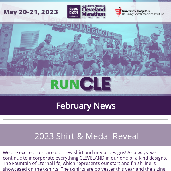 February News from the Cleveland Marathon!  ﻿   ﻿ 