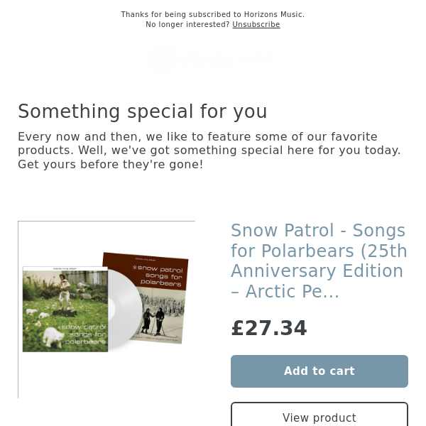 NEW! Snow Patrol - Songs for Polarbears (25th Anniversary Edition