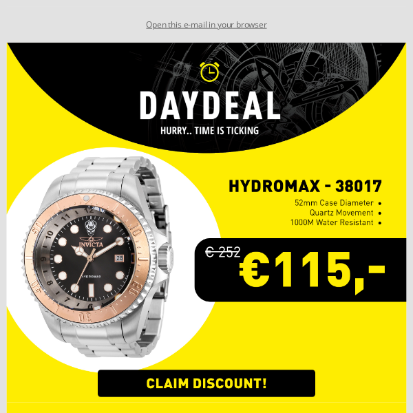 Today's Day Deal: Invicta Hydromax 1000M!