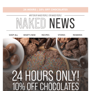 24 HOURS | 10% OFF CHOCOLATES 🍫