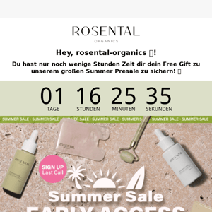 ⌛ Verpasse nicht dein Free Gift zu reservieren, Rosental Organics!