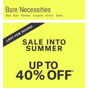 Last Few Hours For Up To 40% Off Summer Essentials
