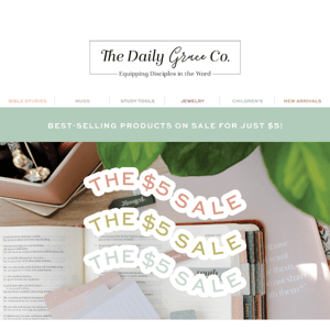 The Daily Grace Company, get your Bible study essentials for only $5!!