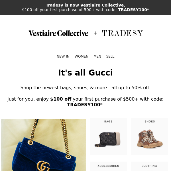 Tradesy Email Newsletters: Shop Sales, Discounts, and Coupon Codes