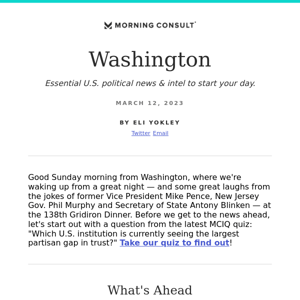 Morning Consult Washington Presented by NCTA: What's Ahead & Week in Review