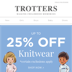 Up to 25% OFF our newest Knitwear!