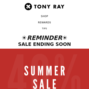 Reminder: 40% Off Summer Sale Ending Soon ☀️