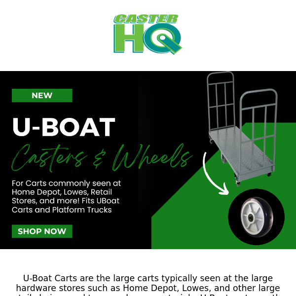 Check out our NEW U-Boat Casters and Wheels
