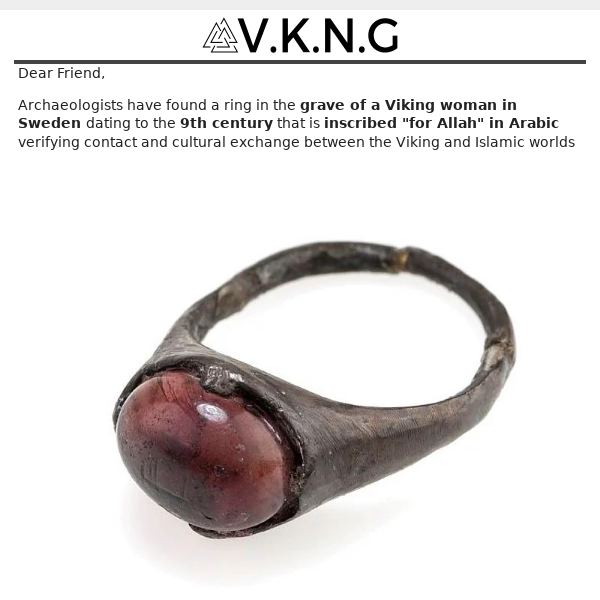 Viking ring with Islamic inscription found in Sweden