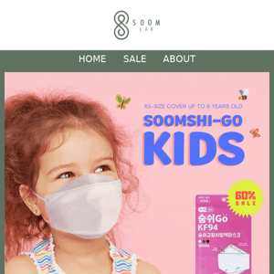 🎁❤️BOMB SALE with 60% OFF !!!! Soomshi-Go KIDS MASK ❤️🎁