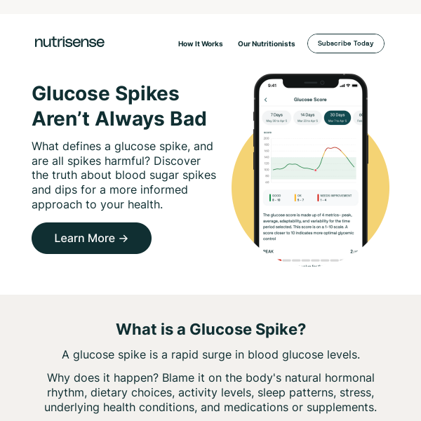 Glucose Spikes Aren’t Always Bad!