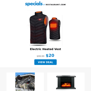 Electric Heated Vest | 35in Spider and Web Decoration | Mini Portable Electric Fireplace