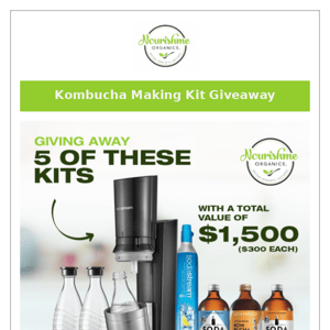 🎁 Kombucha Making Kit Giveaway (Total Prize Pool $1500)