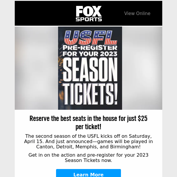 USFL vows ticket affordability ahead of 2023 season: 'Best value