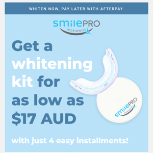 Take home a Whitening Kit today for $17 AUD!