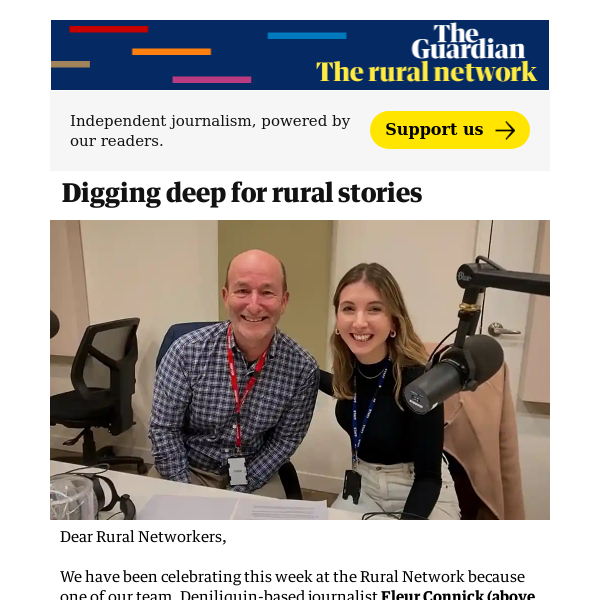 Digging deep for rural stories
