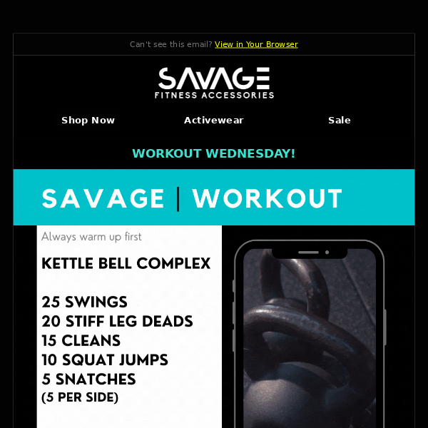 Wednesday Workout 🏋️‍♀️ // Are you Savage enough for out Kettle Bell Workout