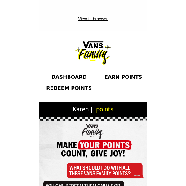 Buy your holiday gifts with Vans Family Rewards - Vans