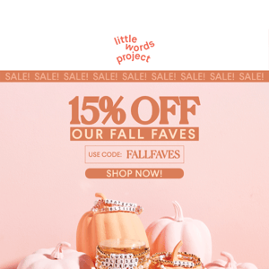 15% off our fall favorites 🍂