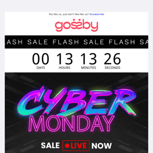 🤑 Cyber Monday Sale - Shop last-minute!!!