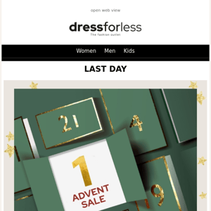 Your exclusive Advent voucher expires today!