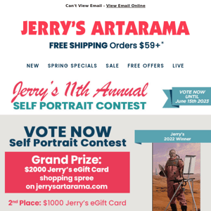VOTE NOW! ✨ Jerry's 11th Annual Self Portrait Contest! ✨ 