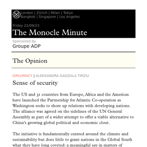 The Monocle Minute – Friday 22 September 2023