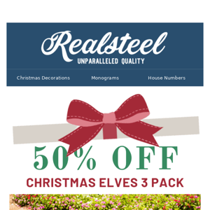 🎄🧝 Overstock On Christmas Elves – 50% off!