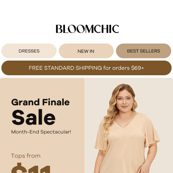 Grand Finale Blowout: Stylish Selections from $11!