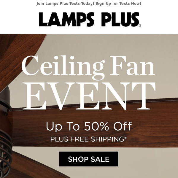 Fall Ceiling Fan Sale - Up to 50% Off