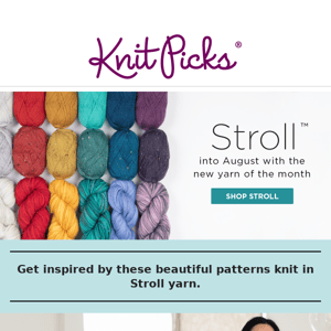 Save 20% on the yarn of the month.