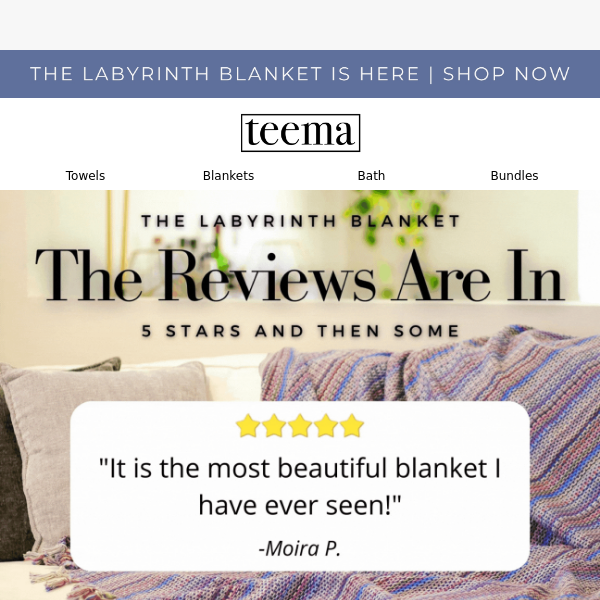 The All-New Labyrinth Blanket Reviews Are Pouring In ⭐⭐⭐⭐⭐