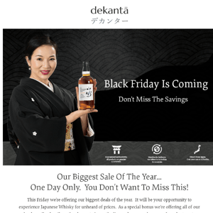 Black Friday Whisky Is Coming