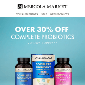 Save Over 30% Off Complete Probiotics - Today Only