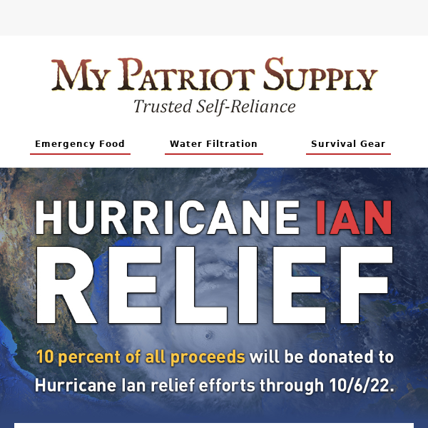 [URGENT] Hurricane Ian Relief — Your Fellow Patriots Need You