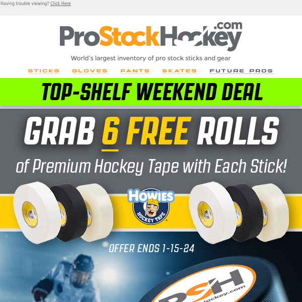 Hockey Special: Get 6 Free Rolls with Stick Purchase!