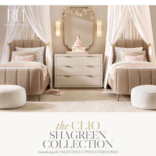 The Clio Bedroom & Nursery in Shagreen-Embossed Leather