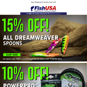 This Deal Won't Last For Long! Save 15% on All Dreamweaver Spoons!