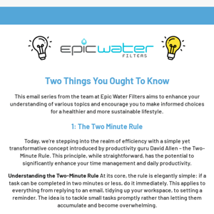 💧Two Things You Ought To Know #21💡