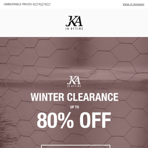 🔥 WINTER CLEARANCE 🔥