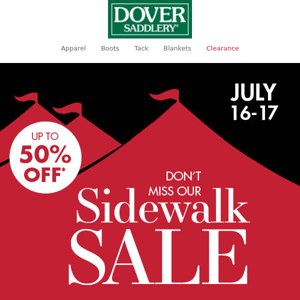 Save the Date: Sidewalk Sale at Our Wellesley, MA Store