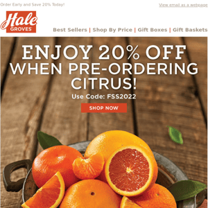 🍊 Enjoy 20% Off When Pre-Ordering Citrus! 🍊