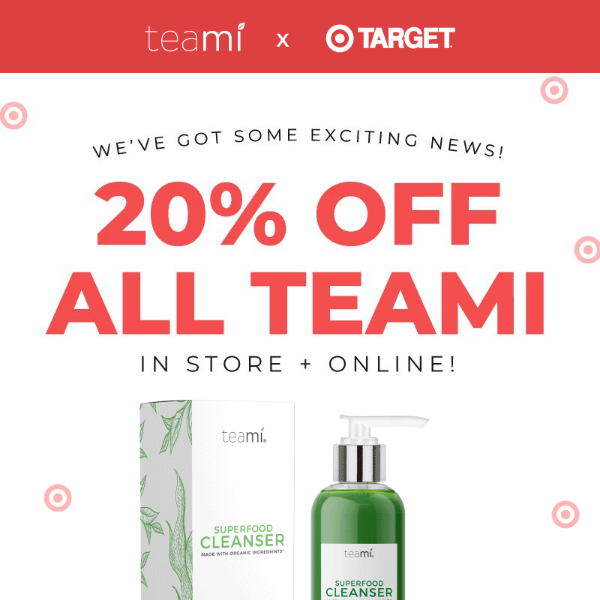 20% OFF ALL TEAMI at Target! 😍