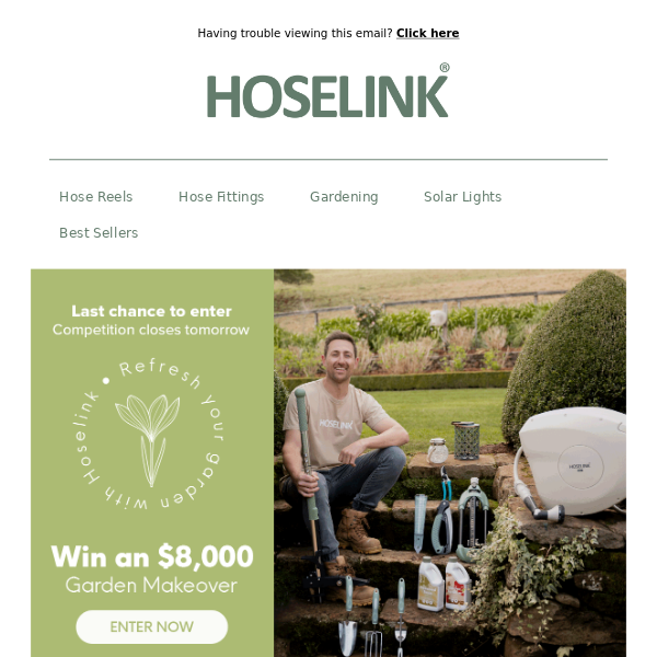 LAST CHANCE to win an $8000 Garden Makeover! 🥳