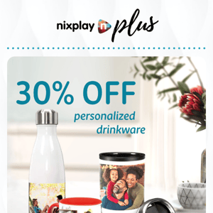 30% off personalized drinkware - a cup for every lifestyle