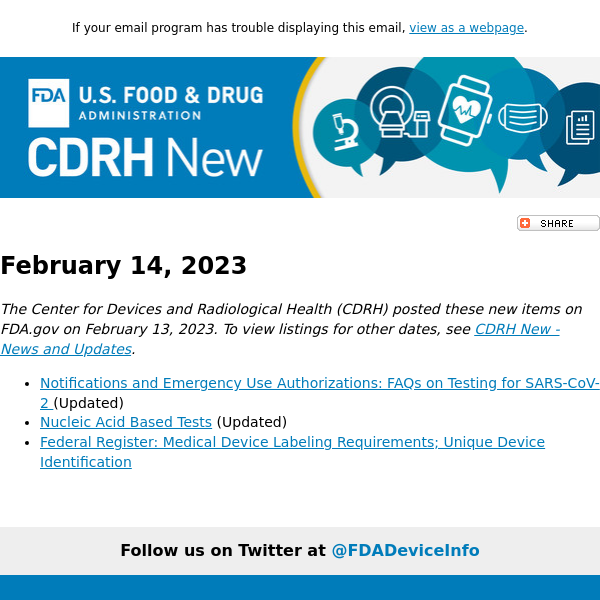 CDRH New - February 14, 2023