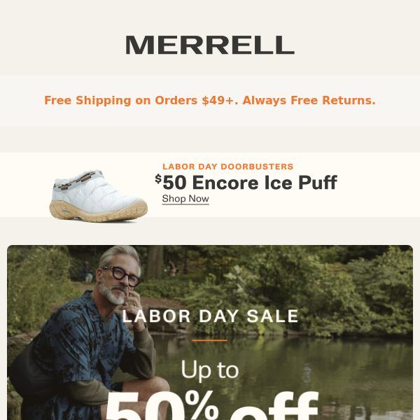 ENDS TODAY: Up 50% off styles! - Merrell
